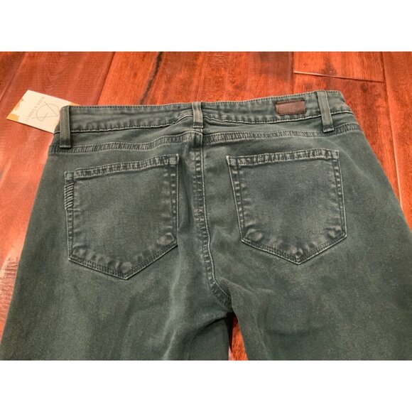 Paige Emerald Green “Skyline Ankle Peg” Skinny Jeans, Size 27 - Picture 5 of 8